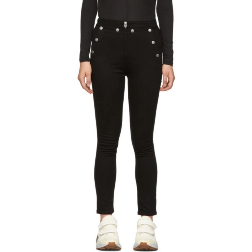 Rag & Bone Penton Skinny High Waist Snap Front Black Jeans Size 29 - Picture 4 of 15